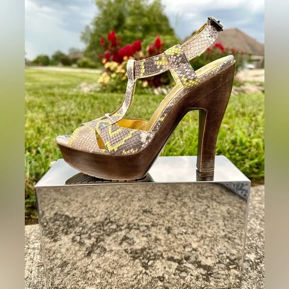 Carlos Santana!😎Platform Cavort snakeskin heels/size-7.5 - Picture 6 of 14